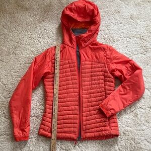 Orange Black Diamond Down filled jacket